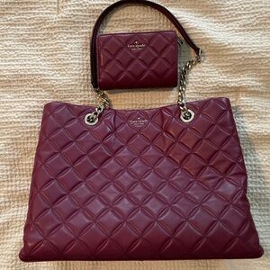 Kate Spade Red Quilted Shoulder Bag